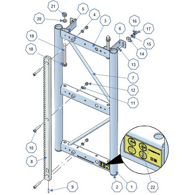 650 panel type mast section